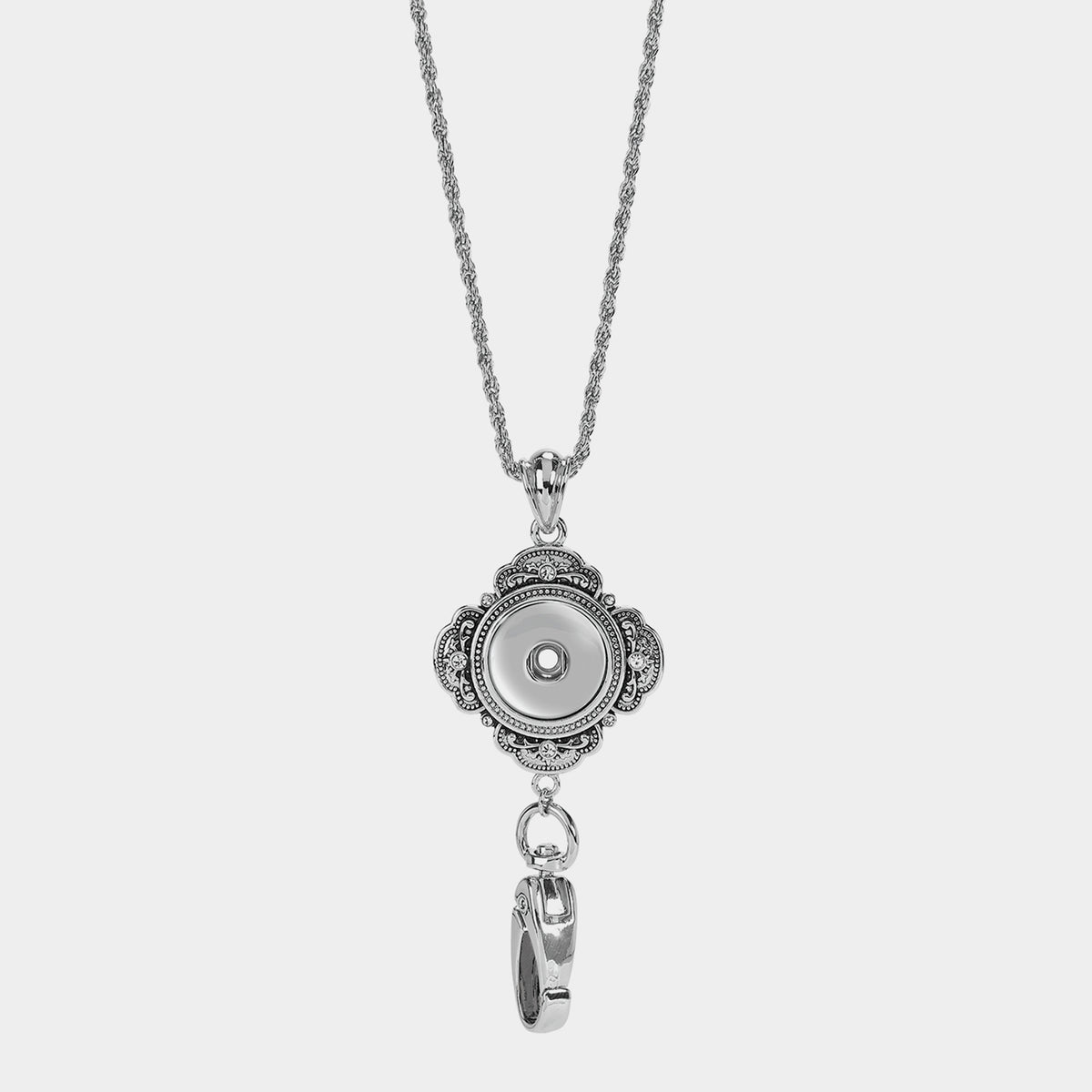 1-Snap Silver Lanyard – Ginger Snaps & Co.