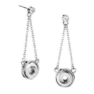 Mini Chain Drop Earrings - Silver