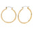 Gold Wavy Hoop Earrings - Gold