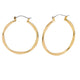 Gold Wavy Hoop Earrings - Gold