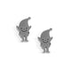 Metal Gnome Earrings - Silver