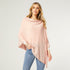The Lightweight Poncho - Cameo Rose