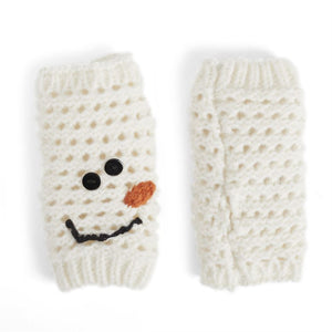 Frosty Fingerless Gloves - Winter White