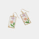 Pressed Flower Earrings - Butterfly Rectangle