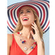 Sheila Hat - Red/White/Blue
