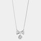 Bow Necklace - Silver