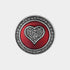Red Enamel/Hematite Heart