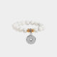 White Marble Lumineer Stretch Bracelet