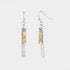 Mixed Metal Layered Hammered Dangle Earrings