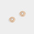 Gold Sunburst with Stone Stud Earrings - Final Sale