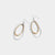 Mixed Metal Double Hoop Earrings