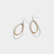 Mixed Metal Double Hoop Earrings