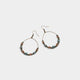 Patina Beaded Hoop Earrings
