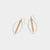 Silver Teardrop with Gold Bar Dangle Earrings - Final Sale