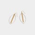 Silver Teardrop with Gold Bar Dangle Earrings - Final Sale