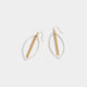 Silver Teardrop with Gold Bar Dangle Earrings - Final Sale
