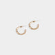 Gold Jagged Edged Hoop Earrings - Final Sale