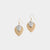 Mixed Metal Pointed Oval Drop Dangle Earrings