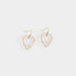 Mixed Metal Double Heart Earrings