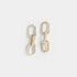 Gold Links Hoop Earrings