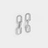 Silver Links Hoop Earrings