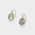 Abalone Hexagon with Gold Trim Earrings