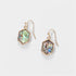 Abalone Hexagon with Gold Trim Earrings
