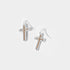 Mixed Metal Cross Earrings