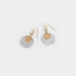 Two-Toned Double Hoop Dangle Earrings