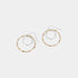 Wavy Double Hoop Earrings - Mixed Metal