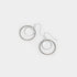Hammered Double Hoop Earrings - Silver