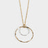Wavy Double Hoop Necklace - Mixed Metal