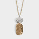 Tri Shape Dangle Necklace - Mixed Metal