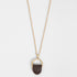 Leather Tab Hoop Necklace - Gold - Final Sale