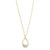 Scattered Stone Teardrop Necklace - Gold