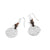 Leather Knot Hammered Disc Earrings - Silver