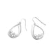 Scattered Stone Teardrop Earrings - Silver