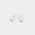 Scattered Stone Teardrop Earrings - Silver