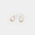 Scattered Stone Teardrop Earrings - Gold