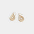 Swirl Teardrop Earrings - Matte Gold