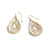 Swirl Teardrop Earrings - Matte Gold