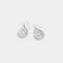 Swirl Teardrop Earrings - Matte Silver