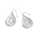 Swirl Teardrop Earrings - Matte Silver