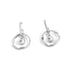 Floating Stone Hoop Artisan Earrings - Matte Silver