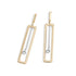 Framed Chain Dangle Earrings - Gold/Silver