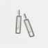 Framed Chain Dangle Earrings - Gunmetal/Silver - Final Sale