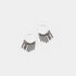 Chain Curtain Hoop Earrings - Silver/Gunmetal - Final Sale
