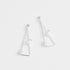 Triangle Floating Stone Earrings - Silver - Final Sale