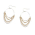 Multi Chain Hoop Earrings - Mixed Metal