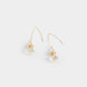 Long Dangle Faceted Bead Earrings - Gold - Final Sale